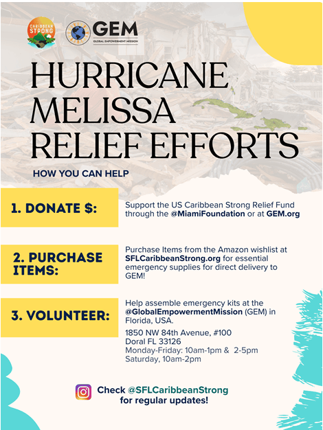 Hurricane Melissa Relief Efforts - Florida