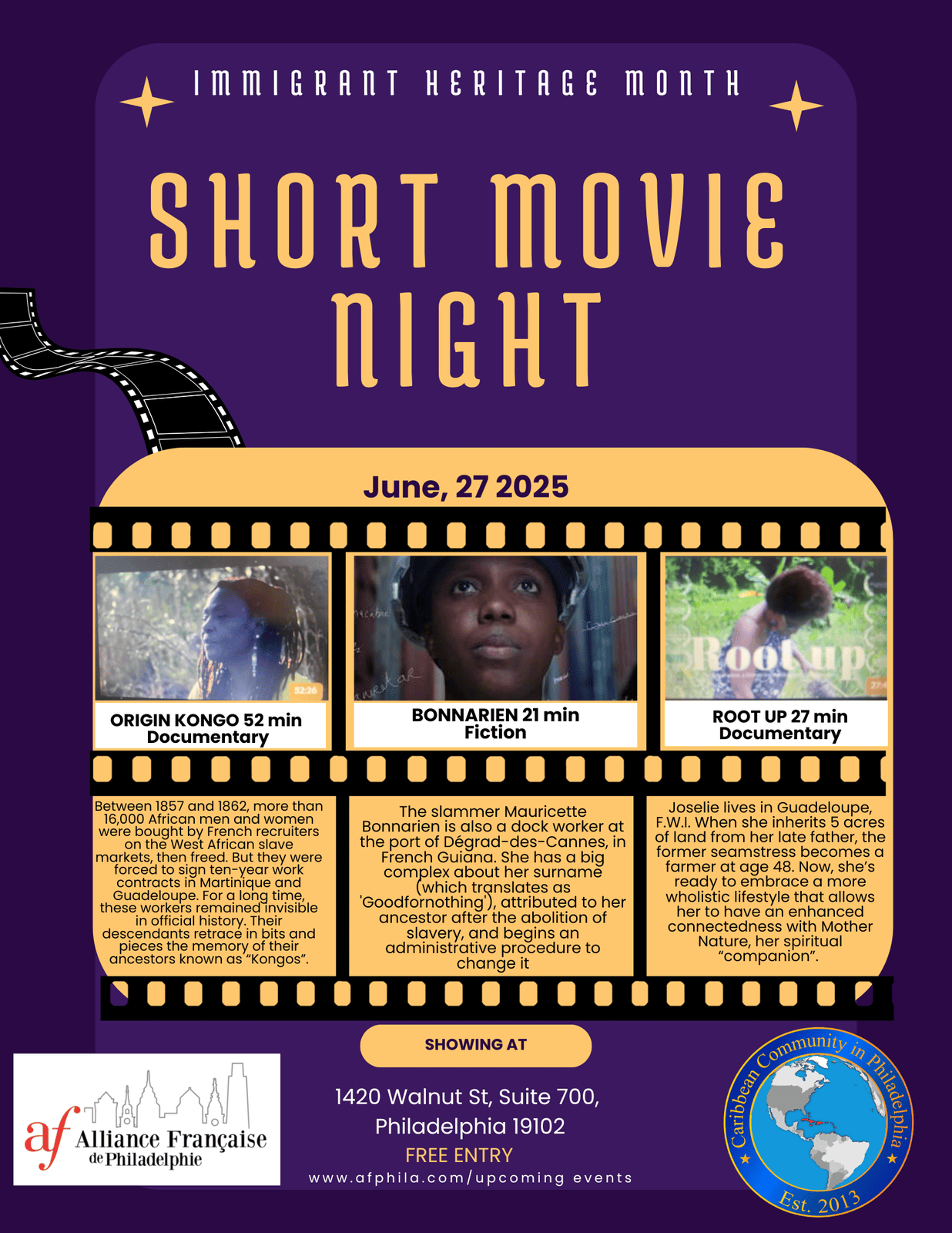 Short Movie Night - JUN 27 2025
